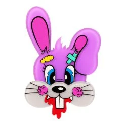 Irregular Choice Busted Bears Battered Bunny Brooch