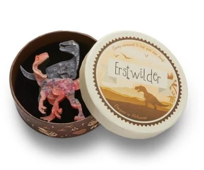 Erstwilder Dinosauria Bloody Rapt Red Brooch Erstwilder Dinosauria Bloody Rapt Red Brooch -Fable England shop BloodyRaptRD2