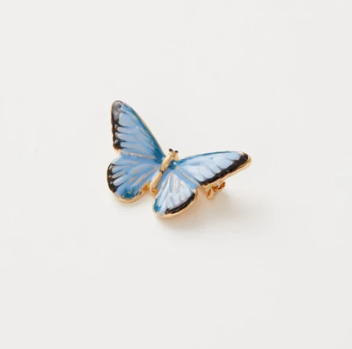 Fable England Enamel Blue Butterfly Brooch Fable England Enamel Blue Butterfly Brooch -Fable England shop ButterflyBLBR1