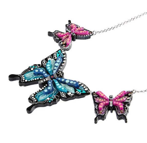 Erstwilder Melanie Hava Butterfly Gunggamburra Necklace Erstwilder Melanie Hava Butterfly Gunggamburra Necklace -Fable England shop ButterflyNL2