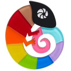 Erstwilder Pride And Joy Carmels Colourful Chameleon Brooch