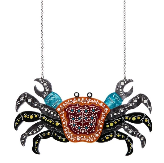Erstwilder Melanie Hava Crab Gadambal Necklace Erstwilder Melanie Hava Crab Gadambal Necklace -Fable England shop CrabNL1