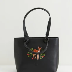Fable England Fawn Embroidered Tote