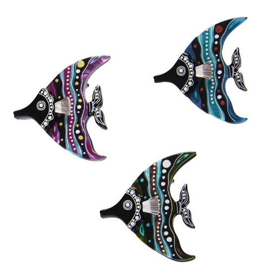 Erstwilder Melanie Hava Fish Guya Mini Brooch Set 1 Erstwilder Melanie Hava Fish Guya Mini Brooch Set