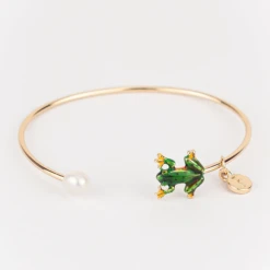 Fable England Enamel Frog Bangle