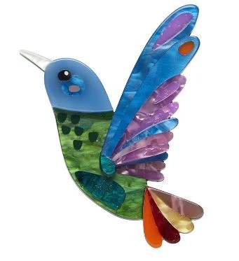 Erstwilder Pete Cromer Wildlife The Hardworking Hummingbird Brooch 1 Erstwilder Pete Cromer Wildlife The Hardworking Hummingbird Brooch