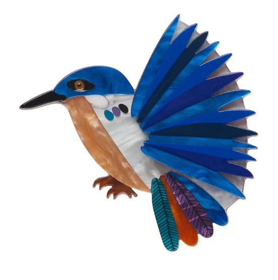 Erstwilder Jocelyn Proust Kyrie Kingfisher Brooch 1 Erstwilder Jocelyn Proust Kyrie Kingfisher Brooch