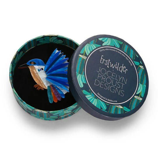 Erstwilder Jocelyn Proust Kyrie Kingfisher Brooch 2 Erstwilder Jocelyn Proust Kyrie Kingfisher Brooch - Image 2