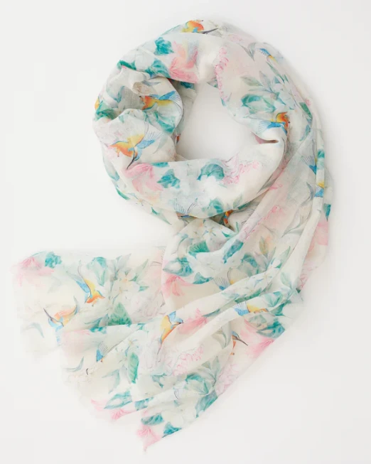 Fable England Kingfisher Scarf Fable England Kingfisher Scarf -Fable England shop KingfisherScarf1