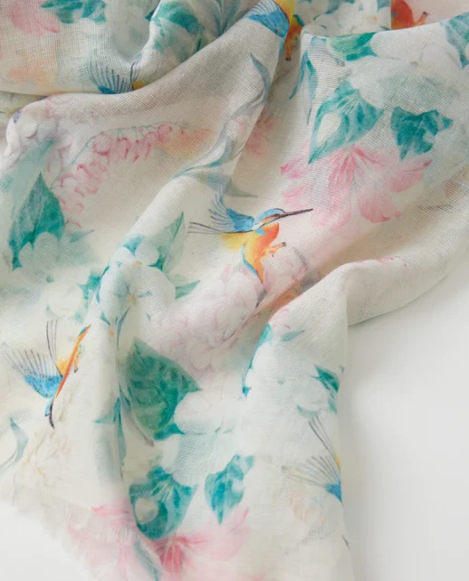 Fable England Kingfisher Scarf Fable England Kingfisher Scarf -Fable England shop KingfisherScarf2