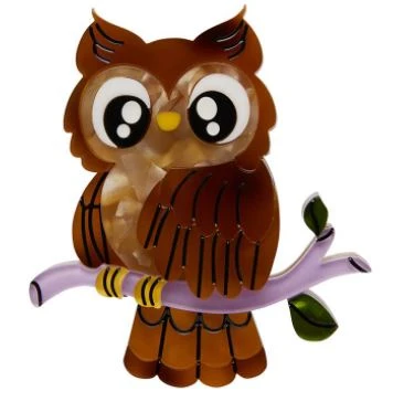 Erstwilder HW21 Owl Eyes On You Brooch 1 Erstwilder HW21 Owl Eyes On You Brooch