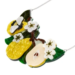 Erstwilder Botanical Fruit Compare The Pear Statement Necklace -Fable England shop PearNL4