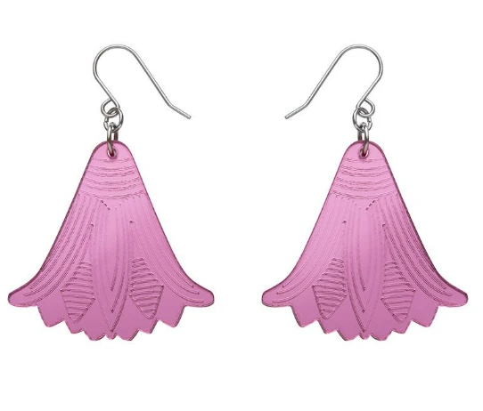 Erstwilder Egyptian Revival Lotus Mirror Drop Earrings Pink 1 Erstwilder Egyptian Revival Lotus Mirror Drop Earrings Pink