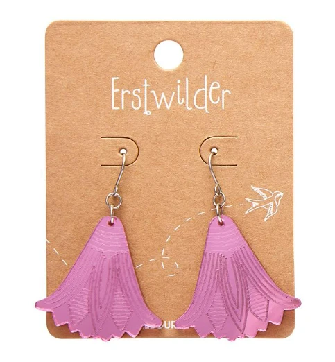 Erstwilder Egyptian Revival Lotus Mirror Drop Earrings Pink 2 Erstwilder Egyptian Revival Lotus Mirror Drop Earrings Pink - Image 2