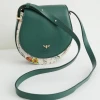 Fable England Pumpkin Green Saddle Bag