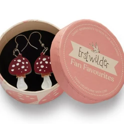 Erstwilder Twinning Toadstools Drop Earrings -Fable England shop TwinningDrop2
