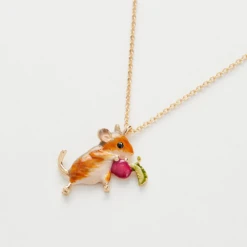 Fable England Enamel Vole Short Necklace