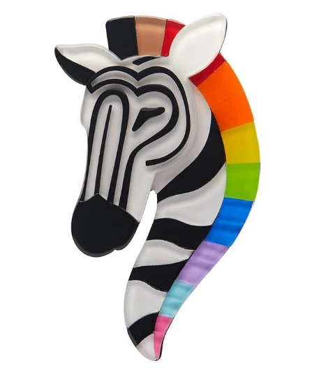 Erstwilder Pride and Joy Zelda the Zestful Zebra Brooch Erstwilder Pride And Joy Zelda The Zestful Zebra Brooch -Fable England shop Zelda1