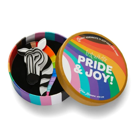 Erstwilder Pride and Joy Zelda the Zestful Zebra Brooch Erstwilder Pride And Joy Zelda The Zestful Zebra Brooch -Fable England shop Zelda3